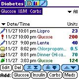 UTS Diabetes for Palm OS 1.3 screenshot UTS Diabetes for Palm OS 1.3 screenshot
