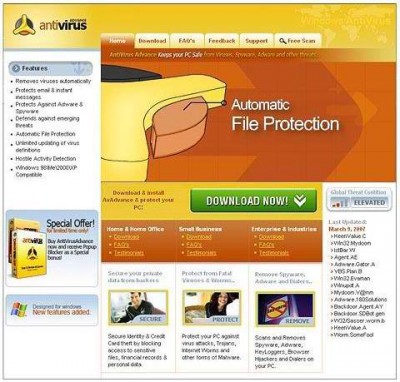 VCA ANTIVIRUS PROTECTION 2007.01090 screenshot VCA ANTIVIRUS PROTECTION 2007.01090 screenshot