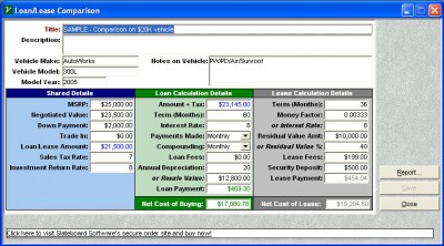 VehiCalc Car Loan/Lease Analyzer Home Ed 2.0 screenshot VehiCalc Car Loan/Lease Analyzer Home Ed 2.0 screenshot