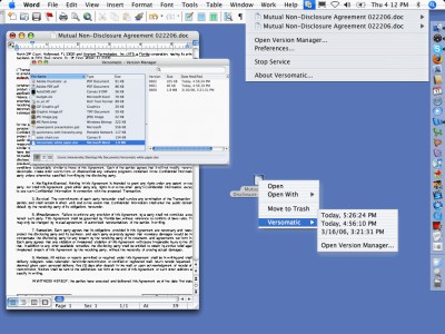 Versomatic for Mac OS X 1.0.2-buil screenshot