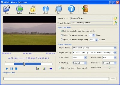 VIDE0 Splitter 17.8.11 screenshot
