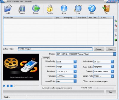 VIDE0 to 3GP Converter 20.2.21 screenshot