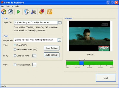 Video to Flash Batch Converter 5.1 screenshot Video to Flash Batch Converter 5.1 screenshot
