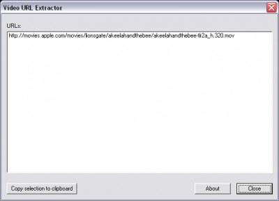 Video URL Extractor 1.0 screenshot Video URL Extractor 1.0 screenshot