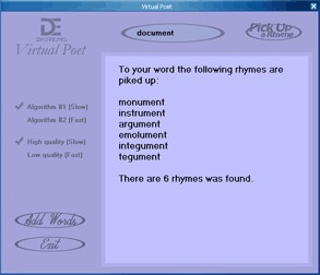 Virtual Poet 2.2.6 screenshot