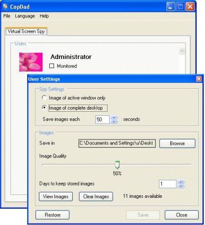 Virtual Screen Spy 1.2.2 screenshot Virtual Screen Spy 1.2.2 screenshot