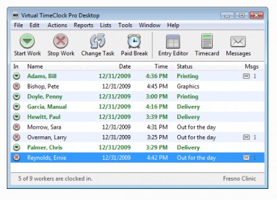 Virtual TimeClock 5.6 screenshot Virtual TimeClock 5.6 screenshot