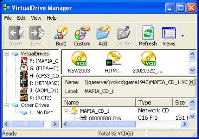 VirtualDrive CD/DVD Emulator 7.11 screenshot