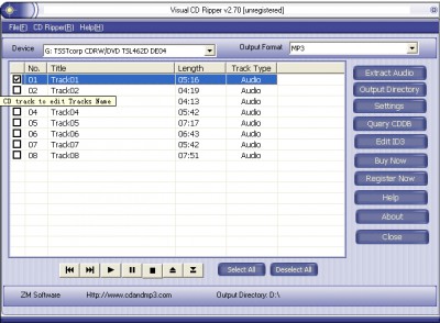 Visual CD Ripper 2.10 screenshot
