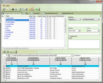 Visual Importer ETL Standard 5.2.0.0 screenshot