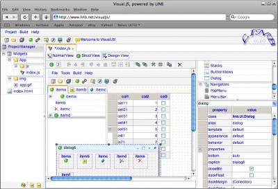 Visual JS 1.0 screenshot