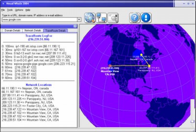 Visual WhoIs 2004 1.5 screenshot Visual WhoIs 2004 1.5 screenshot