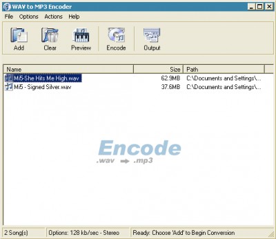 WAV to MP3 Encoder 2.2 screenshot WAV to MP3 Encoder 2.2 screenshot
