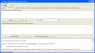 Web Copyrighter 1.1 screenshot