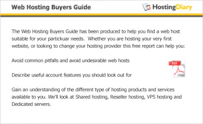 Web Hosting Buyers Guide 1.5 screenshot