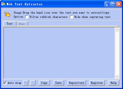 Web Text Extractor 1.0 screenshot Web Text Extractor 1.0 screenshot