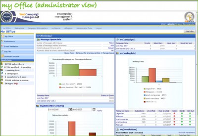 WebCampaignManager.net 2.5 screenshot WebCampaignManager.net 2.5 screenshot