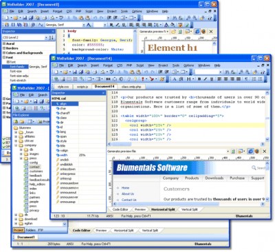 WeBuilder 2007 8.3 screenshot WeBuilder 2007 8.3 screenshot