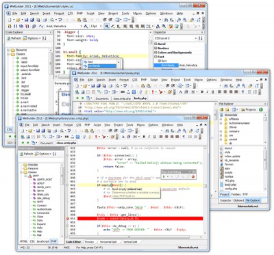 WeBuilder 2011 11.3 screenshot WeBuilder 2011 11.3 screenshot