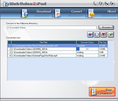 WebVideo 2 iPod 1.0.0.4 screenshot