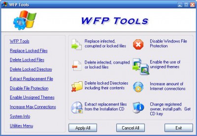 WFP Tools 1.0 screenshot WFP Tools 1.0 screenshot