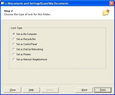 WGP FolderLock 1.3 screenshot