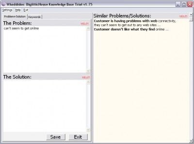 Whaddidoo Trouble Tracker 1.75 screenshot