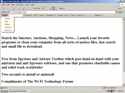 Wi-Fi Toolbar 1.3 screenshot Wi-Fi Toolbar 1.3 screenshot