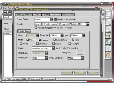WildFire CD Ripper 1.4.0 screenshot WildFire CD Ripper 1.4.0 screenshot