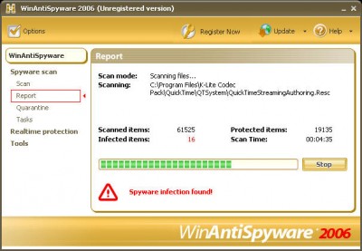 WinAntiSpyware 2006 3.0.28.4 screenshot WinAntiSpyware 2006 3.0.28.4 screenshot