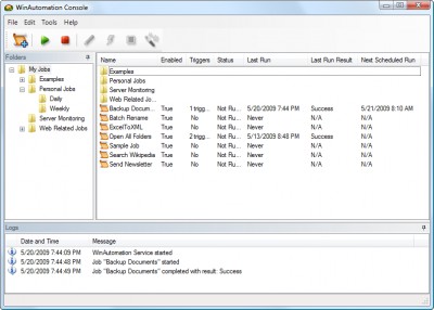 WinAutomation 2 screenshot WinAutomation 2 screenshot