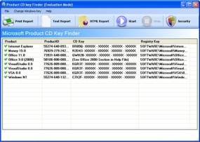 Windows CD Key Finder 1.2 screenshot