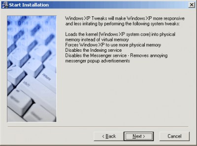 Windows XP Tweaks 1.0 screenshot Windows XP Tweaks 1.0 screenshot