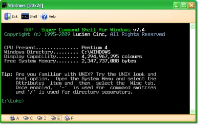 WinOne - Super Command Shell for Windows 7.4 screenshot WinOne - Super Command Shell for Windows 7.4 screenshot