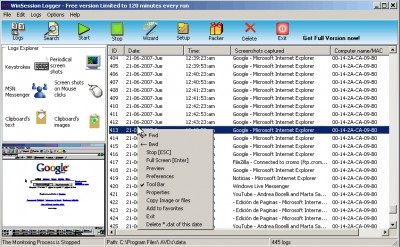 WinSession Logger Pro 3.9.5 screenshot WinSession Logger Pro 3.9.5 screenshot
