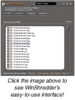 WinShredder- erase your internet history 2005 screenshot