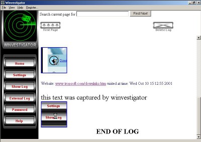 Winvestigator 2.4 screenshot
