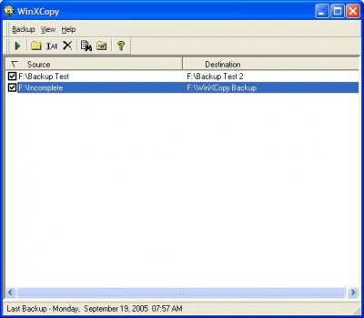 WinXCopy 02.01.00 screenshot WinXCopy 02.01.00 screenshot