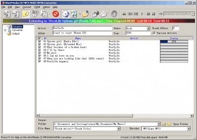 WinXMedia CD MP3/WAV/WMA Converter 1.0.91c screenshot WinXMedia CD MP3/WAV/WMA Converter 1.0.91c screenshot