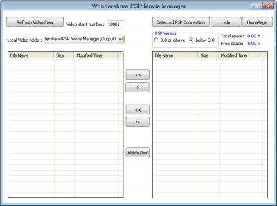Wondershare PSP Movie Manager 3.0.16 screenshot Wondershare PSP Movie Manager 3.0.16 screenshot