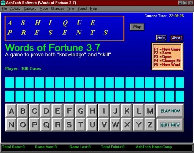 Words of Fortune 3.72 screenshot Words of Fortune 3.72 screenshot
