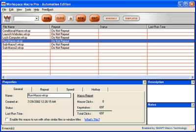 Workspace Macro Pro - Automation Edition 6.0 screenshot Workspace Macro Pro - Automation Edition 6.0 screenshot