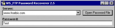 WS_FTP Password Recoverer 2.5 screenshot
