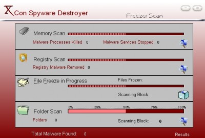 X-Con Spyware Destroyer Suite 1.0.0.0 screenshot