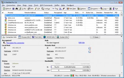 X-NetStat 5.1 screenshot