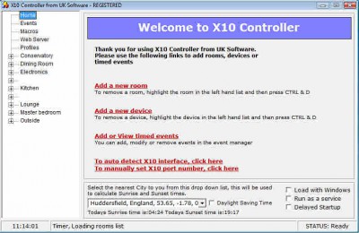 X10 Controller 1.1.0 screenshot X10 Controller 1.1.0 screenshot