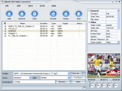 XI Soft  3GP Video Converter 5.9.8.479 screenshot