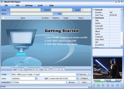 XI Soft DVD Ripper 6.6.54.185 screenshot XI Soft DVD Ripper 6.6.54.185 screenshot