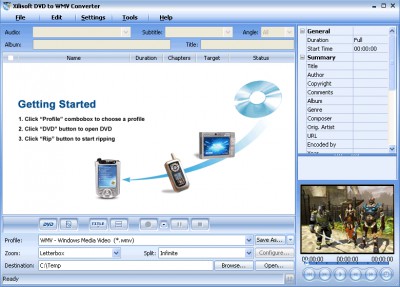 XI Soft DVD to WMV Converter 5.7.92.076 screenshot