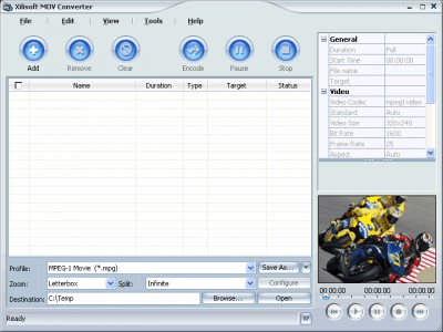 XI Soft MOV Converter 4.9.9.0986 screenshot XI Soft MOV Converter 4.9.9.0986 screenshot